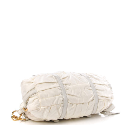 Prada Tessuto Nylon Gaufre Shopping Satchel White 5 of 16