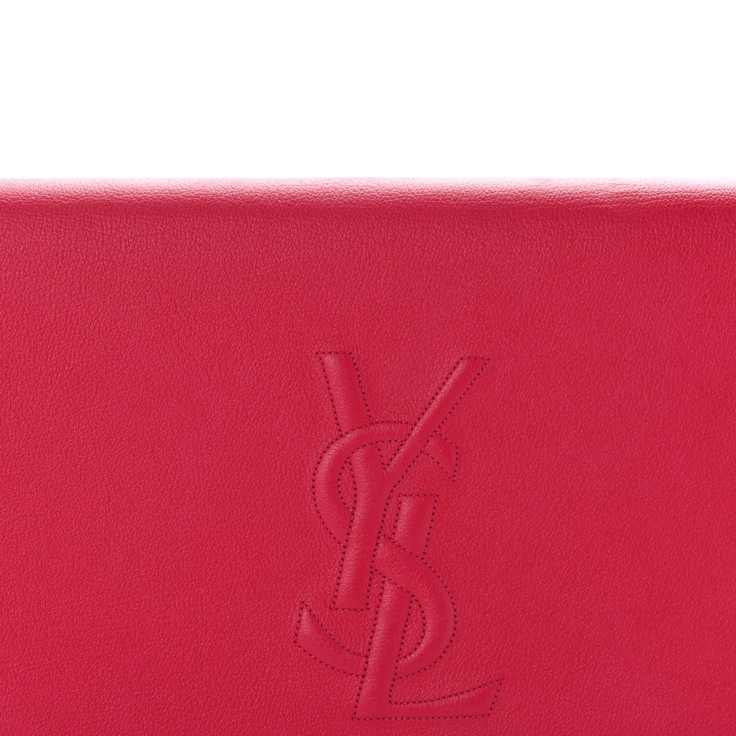 Calfskin Monogram Large Belle De Jour Clutch Lipstick Fuchsia
