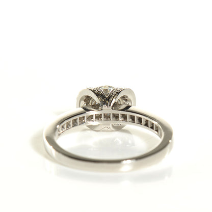 Tiffany Platinum .96 Carat Diamond Round Ribbon Engagement Ring 6.25 2 of 4