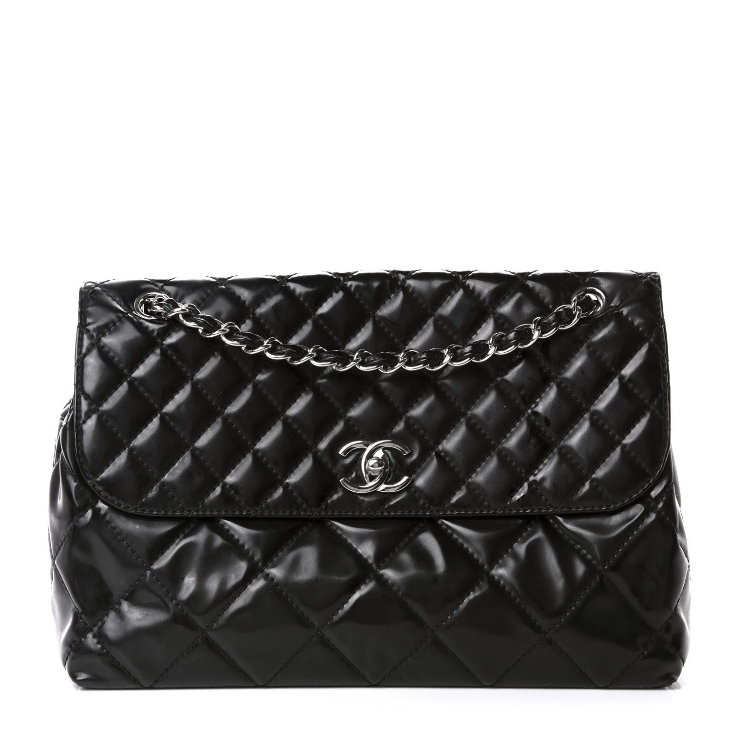 Chanel Vinyl Quilted In the Business Flap Bag Black 1 of 11