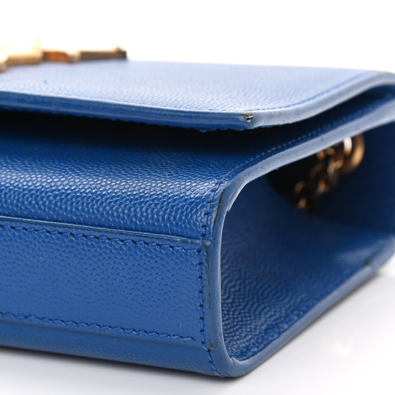 Saint Laurent Grain De Poudre Small Classic Monogram Kate Satchel Royal Blue 10 of 13