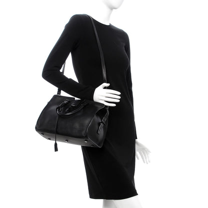 Saint Laurent Smooth Calfskin Small Monogram Cabas Black 2 of 8