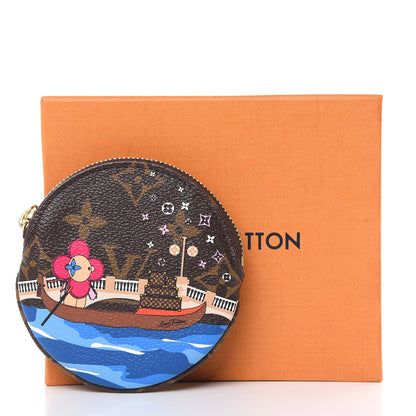 Louis Vuitton Monogram 2019 Christmas Animation Round Coin Purse Blue 8 of 8