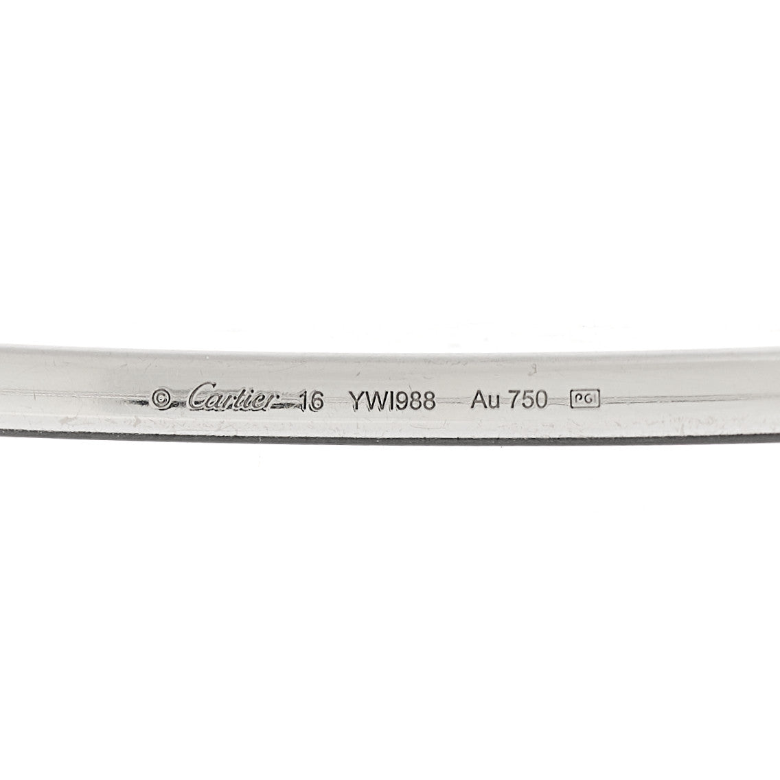 Cartier 18K White Gold Diamond Etincelle de Cartier Bangle Bracelet 16 3 of 4