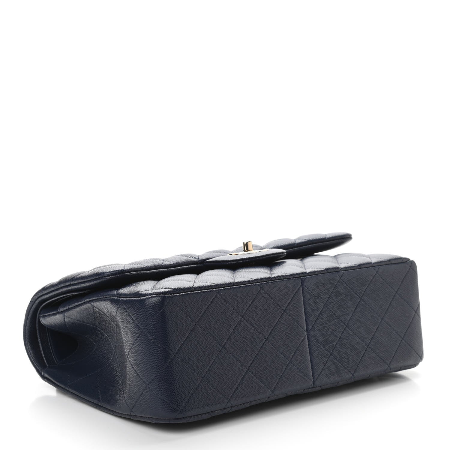 Chanel Caviar Quilted Jumbo Double Flap Navy Blue 4 of 10