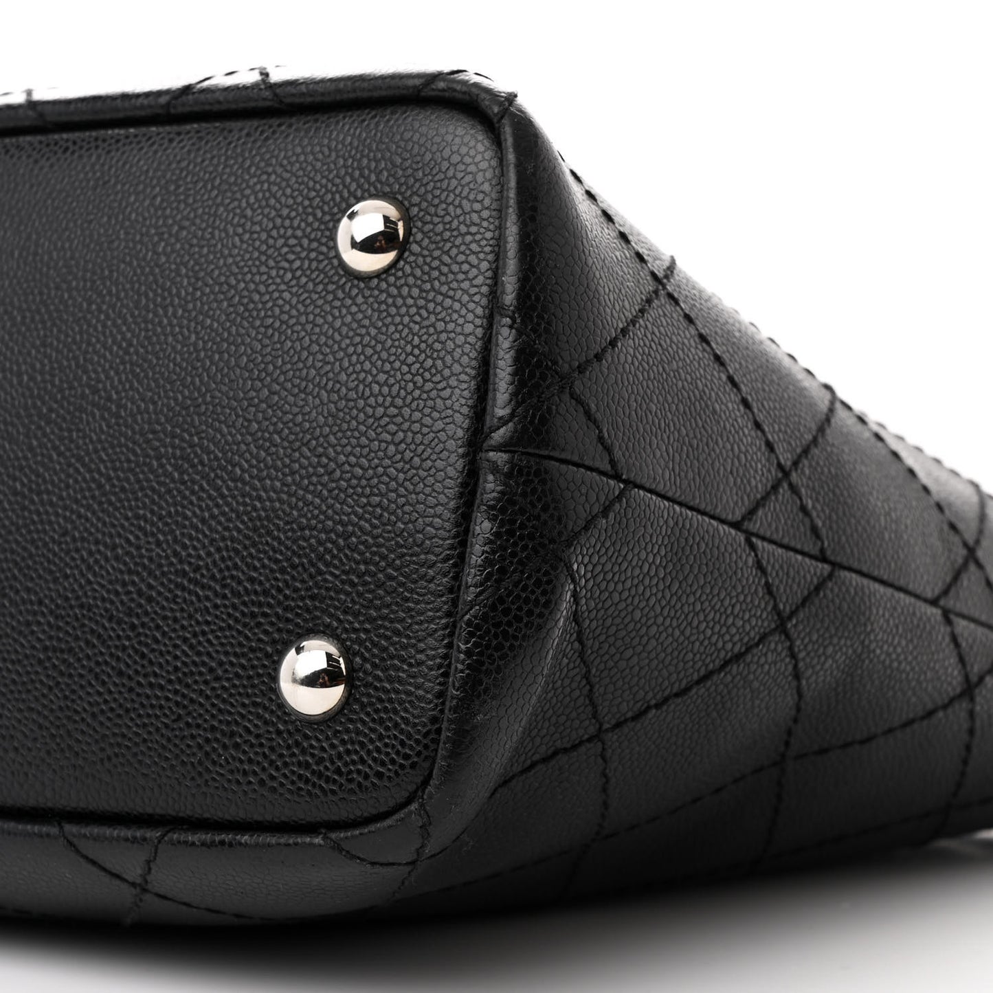 Grained Calfskin Shopping Fever Tote Black