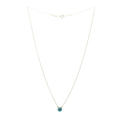 Tiffany 18K Yellow Gold Turquoise Elsa Peretti 1 Carat Pendant Necklace 3 of 5