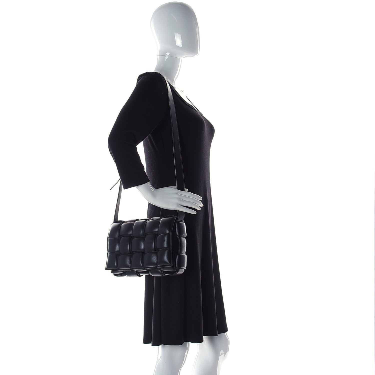Bottega Veneta Nappa Maxi Intreccio Padded Cassette Crossbody Bag Black 2 of 9