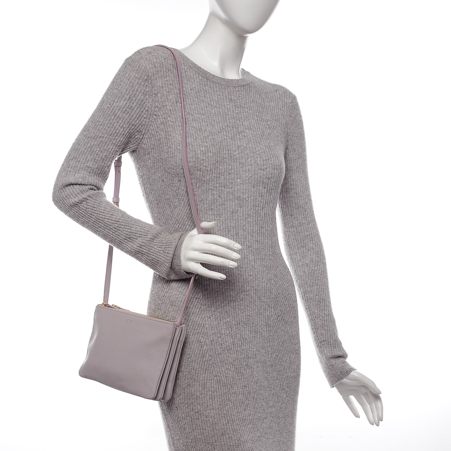 Celine Smooth Lambskin Small Trio Crossbody Bag Magnolia 2 of 7