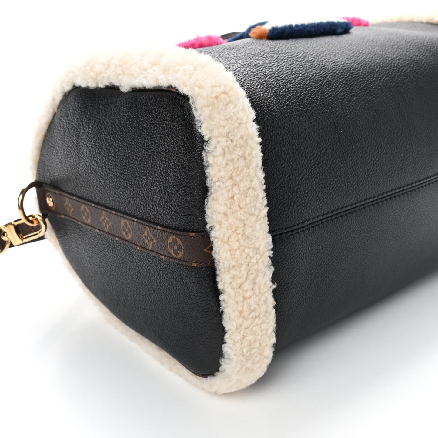Calfskin Monogram Teddy Speedy Bandouliere 30 Black