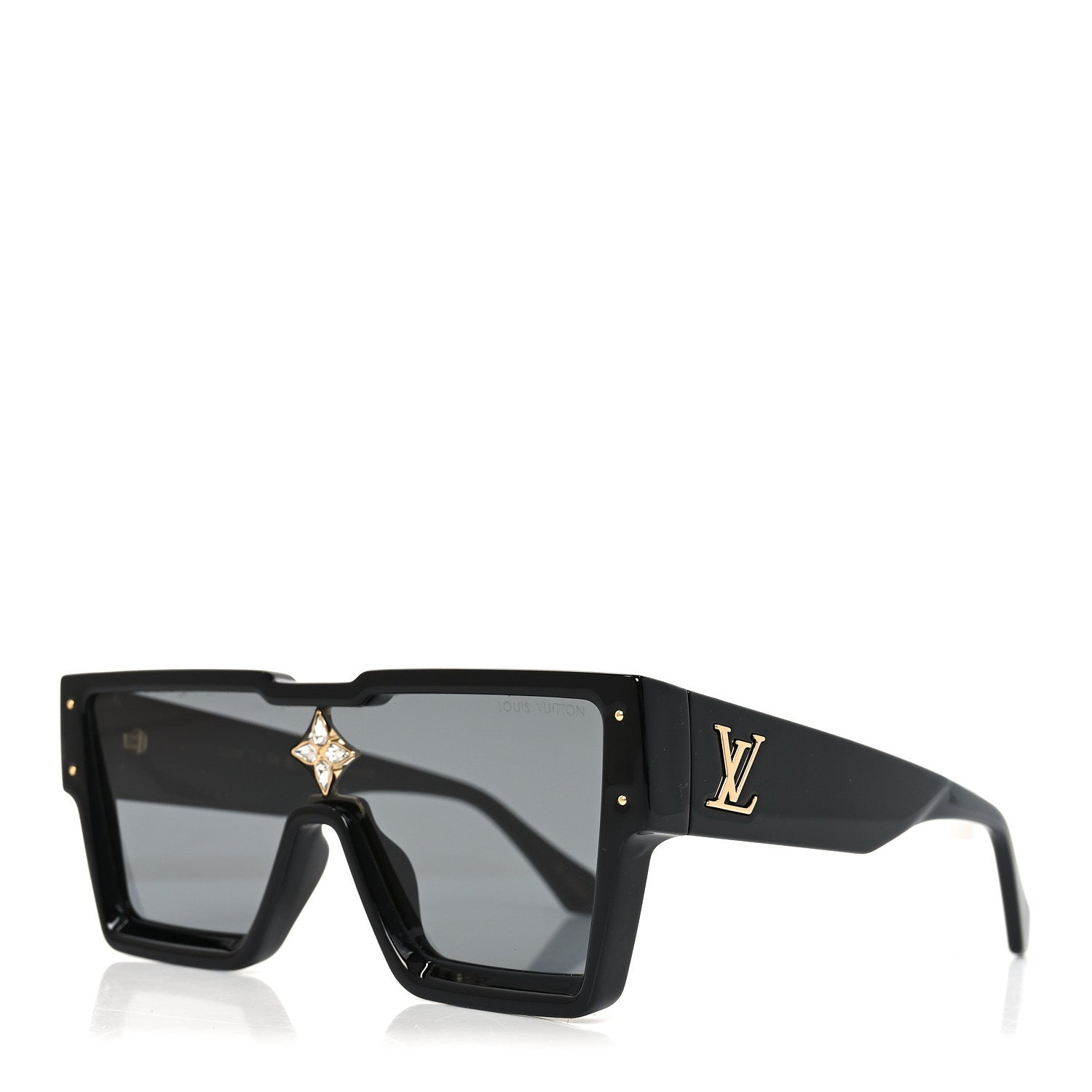 Louis Vuitton Acetate Swarovski Crystal Cyclone Sunglasses Z1578E Black 1 of 7