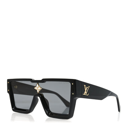 Louis Vuitton Acetate Swarovski Crystal Cyclone Sunglasses Z1578E Black 1 of 7