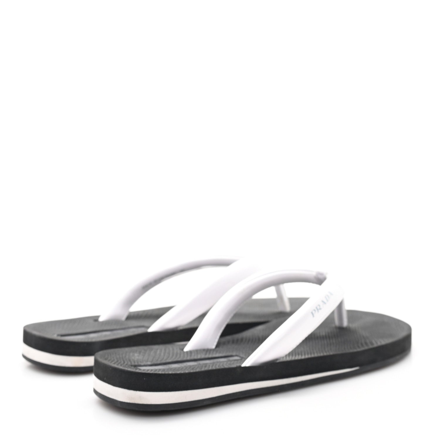 Prada Vernice Thong Sandals 37 Bianco 5 of 9