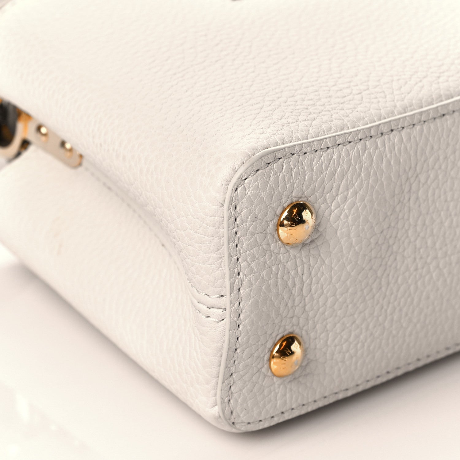 Louis Vuitton Taurillon Ayers Capucines Mini White Snow White 8 of 10