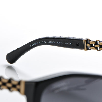 Chanel Lambskin Quilted Reissue Polarized Sunglasses 5327-Q Black 6 of 7