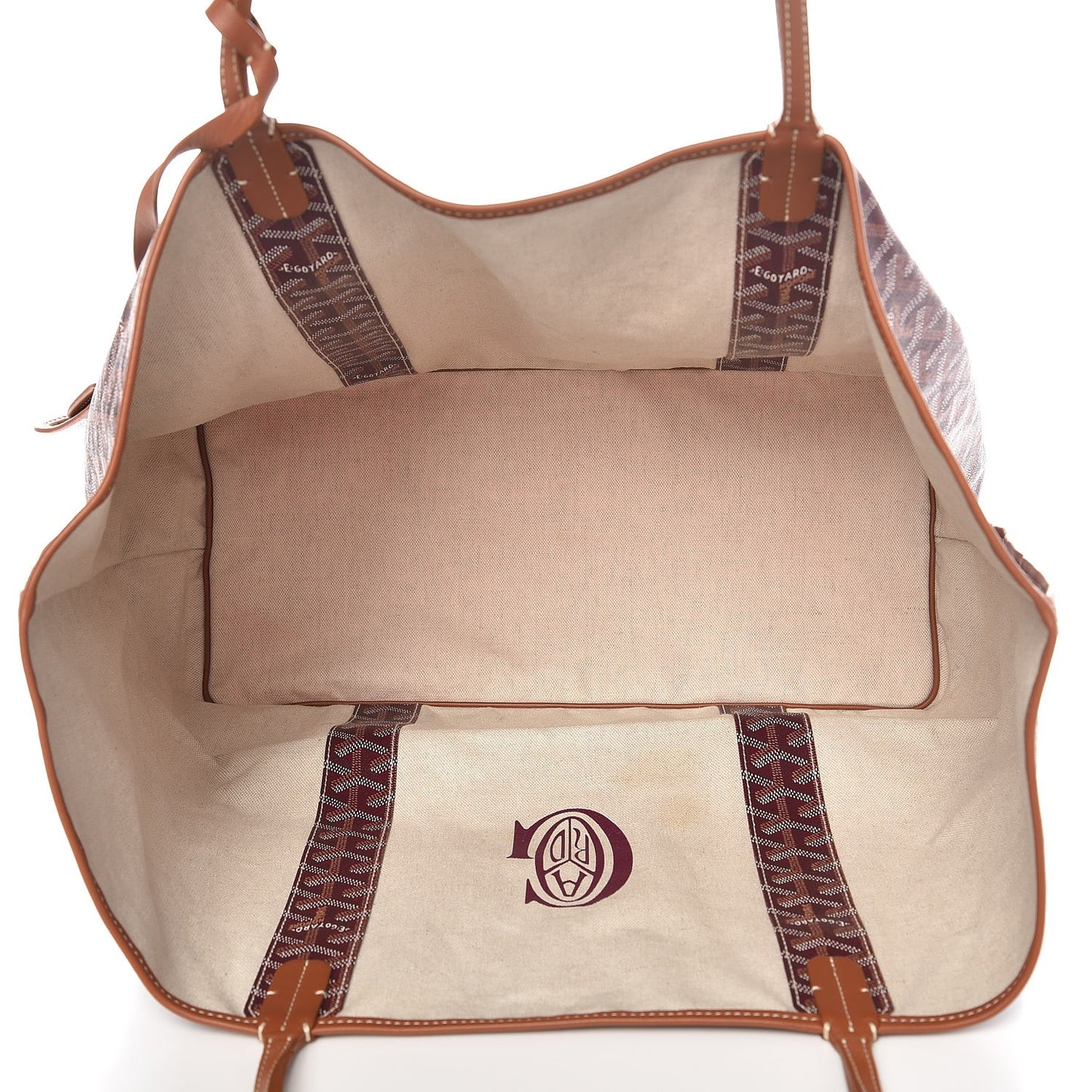 Goyardine Reversible Pertuis GM Burgundy