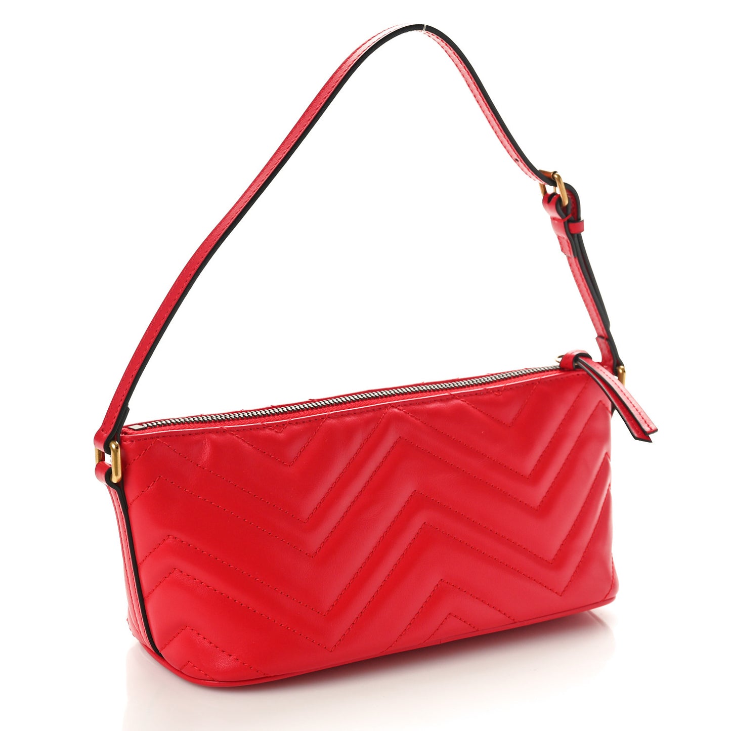 Calfskin Matelasse Chevron GG Marmont Sling Shoulder Bag Rosso