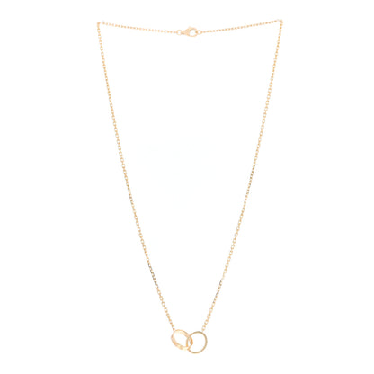 Cartier 18K Yellow Gold Diamond Interlocking LOVE Necklace 3 of 6