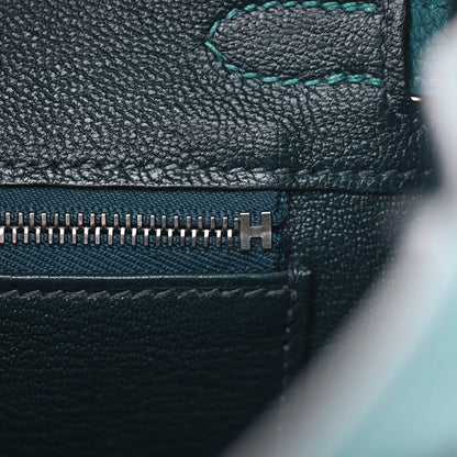 Hermes Togo Verso Birkin 25 Vert Bosphore Bleu Ocean 18 of 32