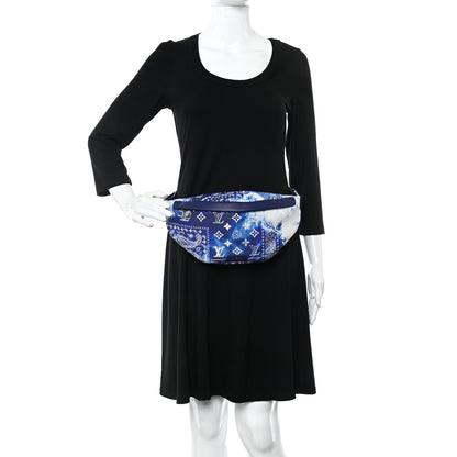 Louis Vuitton Cowhide Monogram Bandana Discovery Bumbag PM Blue 2 of 9