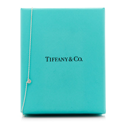 Tiffany Sterling Silver Diamond .03ct Elsa Peretti Diamonds by the Yard Pendant Necklace 8 of 8