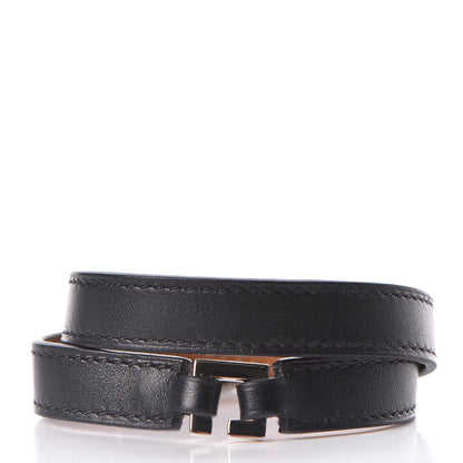 Hermes Swift Rivale Double Tour Bracelet S Black 3 of 7