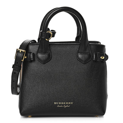 Burberry Derby Calfskin House Check Baby Banner Tote Black 1 of 8