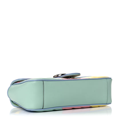 Gucci Calfskin Matelasse Diagonal Small GG Marmont Shoulder Bag Multicolor Pastel 4 of 13