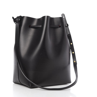Mansur Gavriel Vegetable Tanned Calfskin Bucket Bag Black Flamma 3 of 8