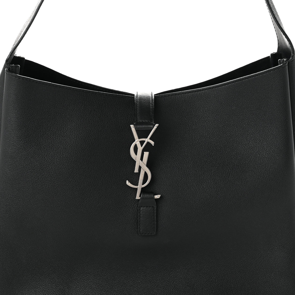 Saint Laurent Smooth Calfskin Large Le 5 A 7 Soft Hobo Black 7 of 9