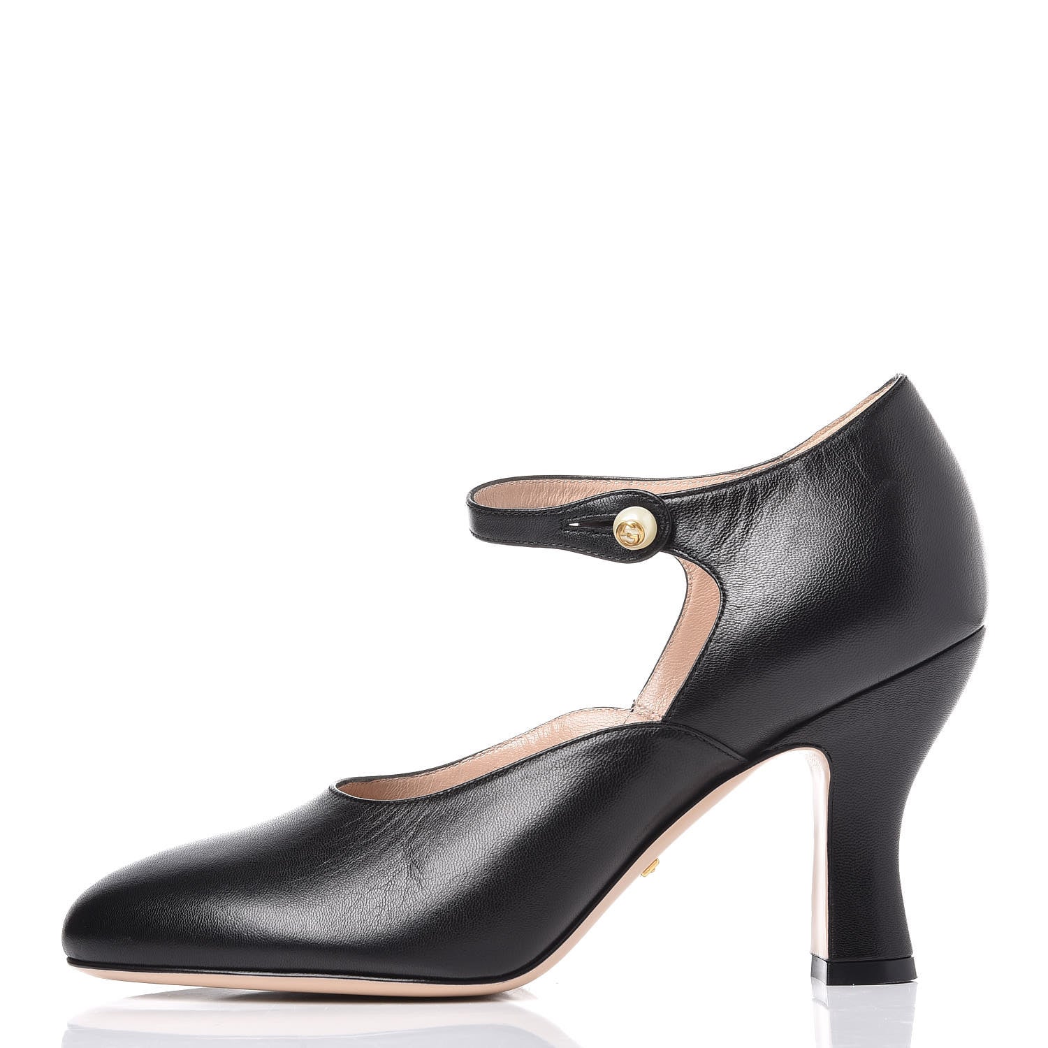 Gucci Malaga Kid Lesley Mary Jane Pumps 36.5 Black 1 of 8