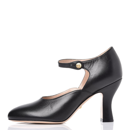 Gucci Malaga Kid Lesley Mary Jane Pumps 36.5 Black 1 of 8