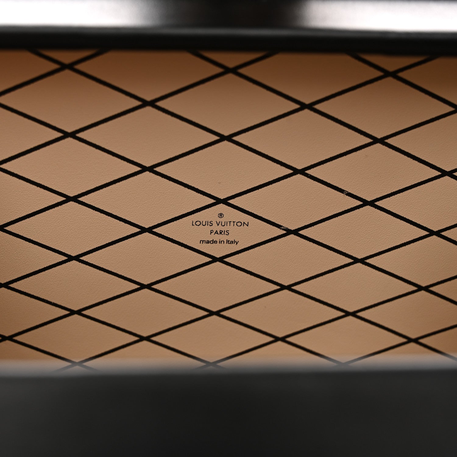 Louis Vuitton Lambskin Malletage Petite Malle Black Beige 6 of 10