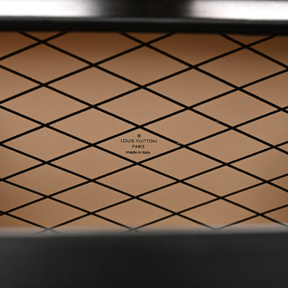Louis Vuitton Lambskin Malletage Petite Malle Black Beige 6 of 10