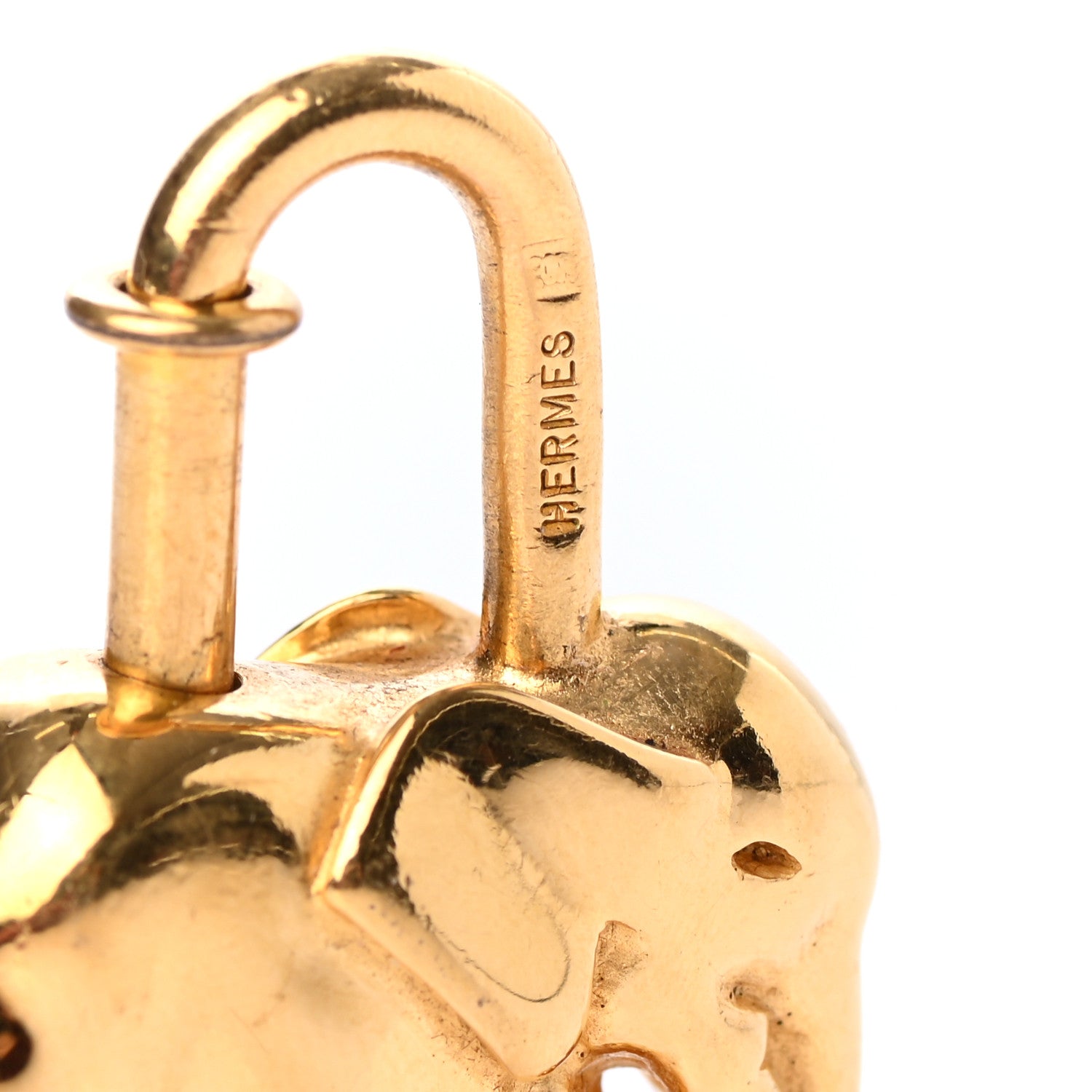 Hermes Permabrass Elephant Cadena Lock Gold 3 of 3