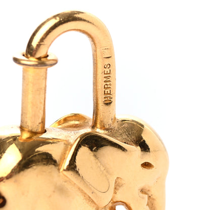 Hermes Permabrass Elephant Cadena Lock Gold 3 of 3
