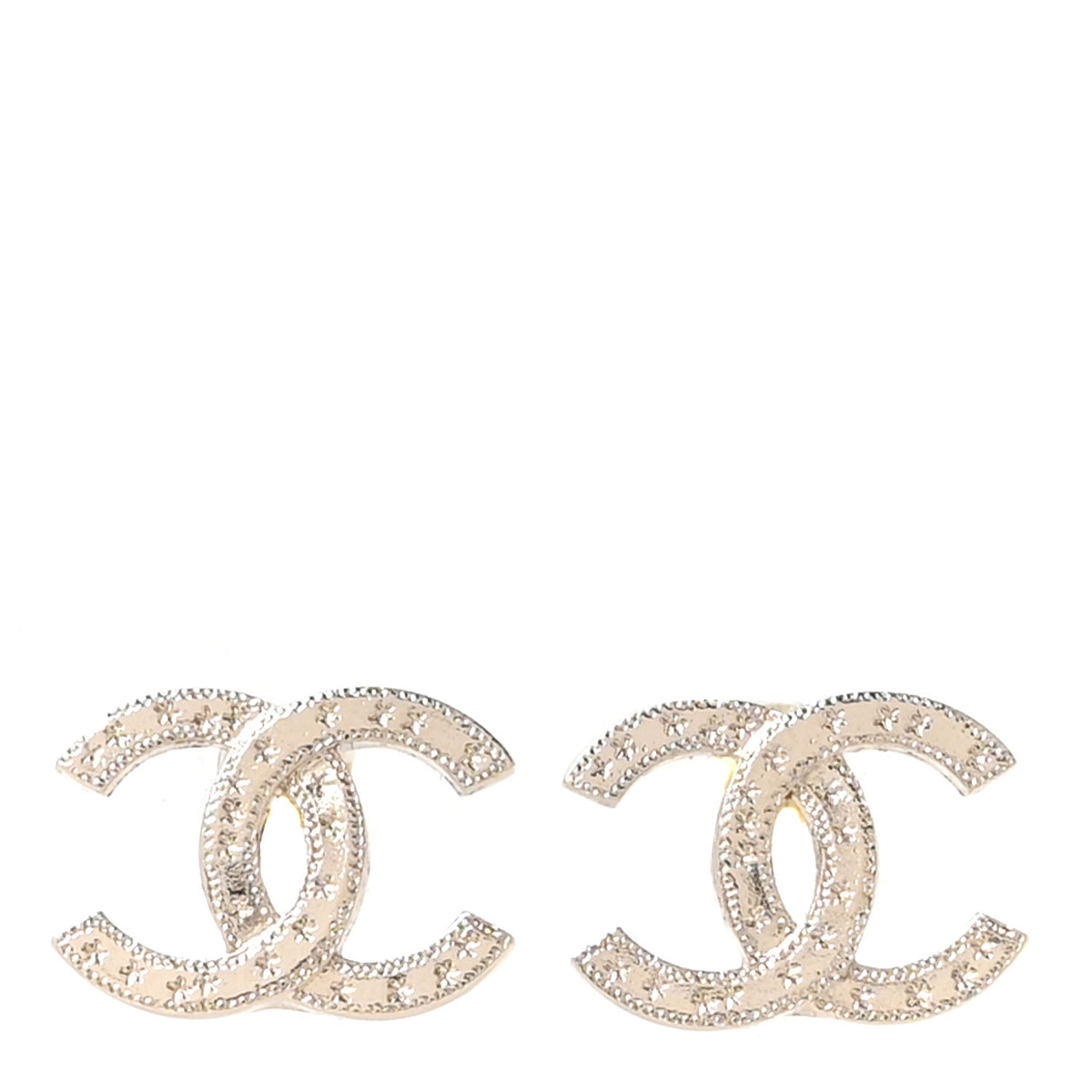 Chanel Crystal CC Earrings Gold 1 of 5