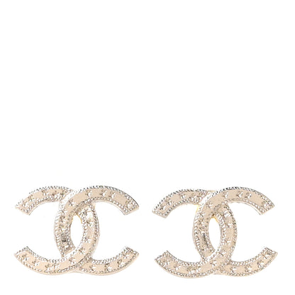 Chanel Crystal CC Earrings Gold 1 of 5