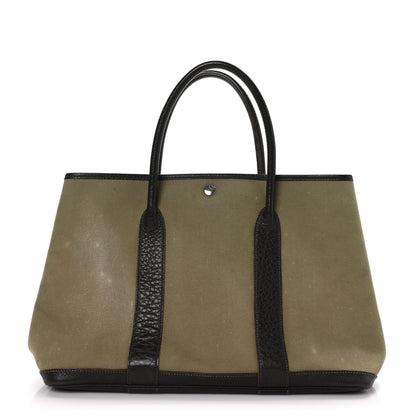 Hermes Buffle Skipper Toile Garden Party 36 MM Tote Olive 1 of 14