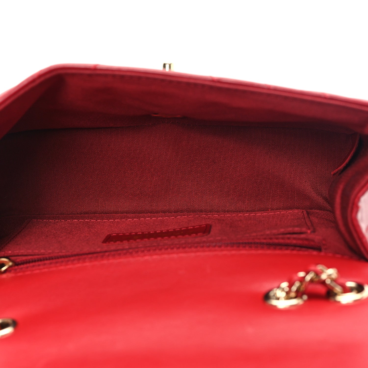 Chanel Calfskin Chevron Quilted Mini Statement Flap Red 5 of 12