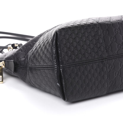 Gucci Guccissima Medium Bree Shoulder Bag Black 8 of 9