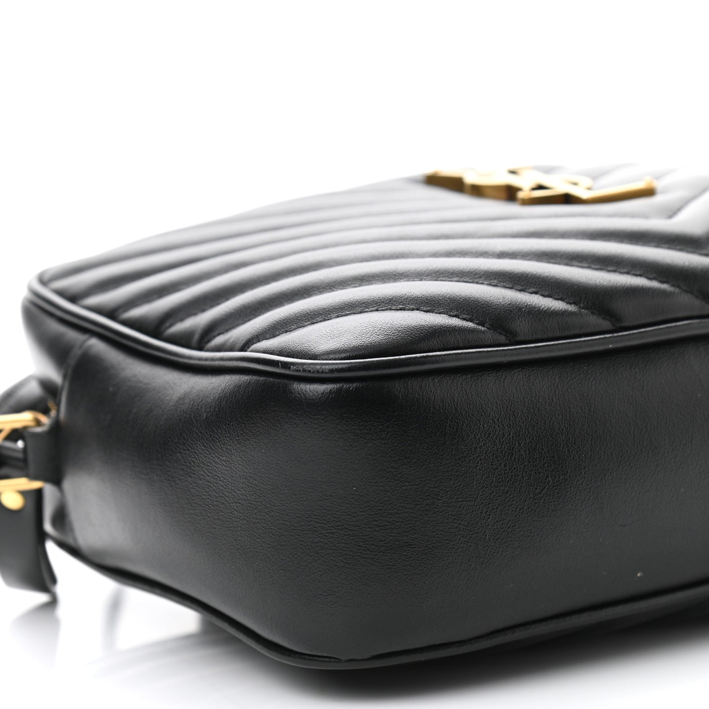 Calfskin Matelasse Monogram Lou Camera Bag Black