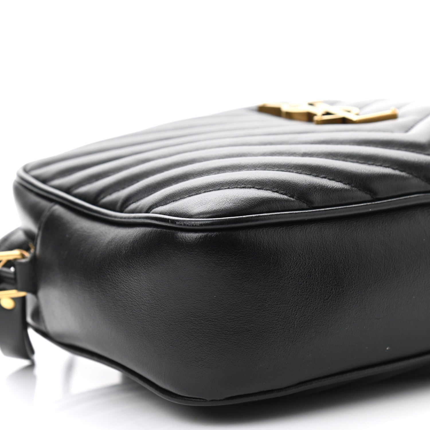 Saint Laurent Calfskin Matelasse Monogram Lou Camera Bag Black 9 of 10