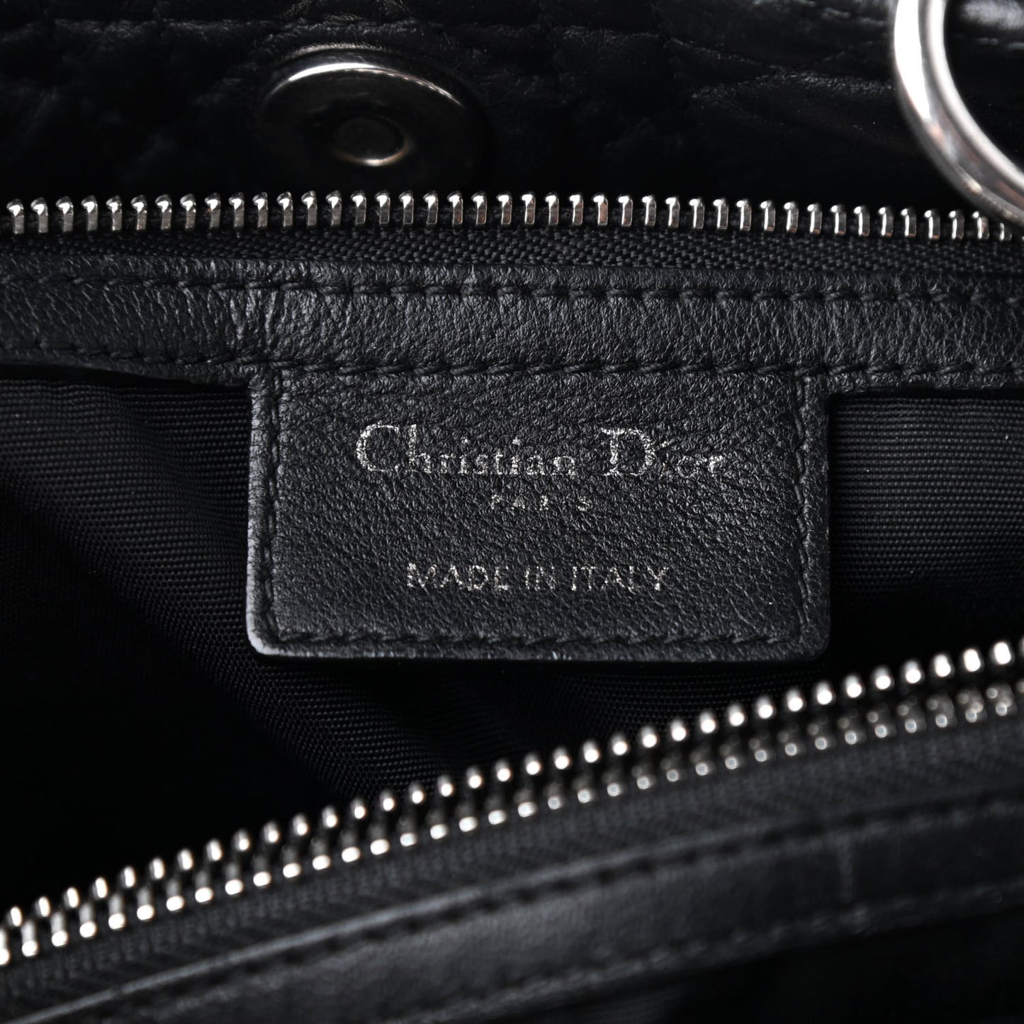 Lambskin Cannage Large Dior Soft Shopping Tote Black