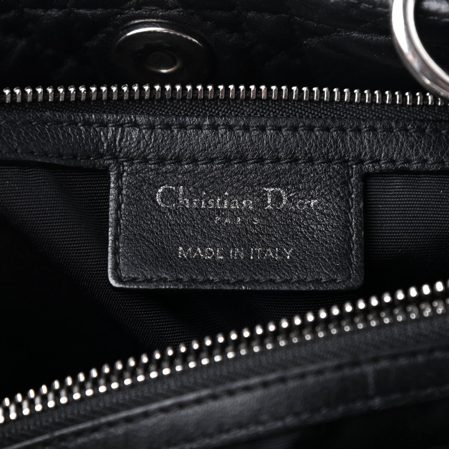 Christian Dior Lambskin Cannage Large Dior Soft Shopping Tote Black 6 of 9