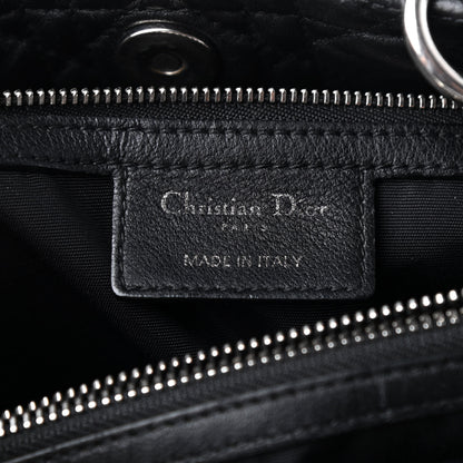 Christian Dior Lambskin Cannage Large Dior Soft Shopping Tote Black 6 of 9