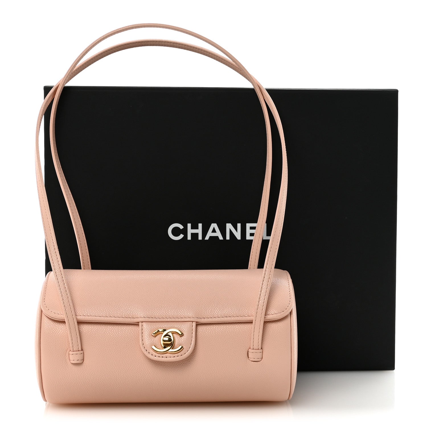 Chanel Shiny Caviar Preppy Coco Small Bowling Bag Light Pink 11 of 11