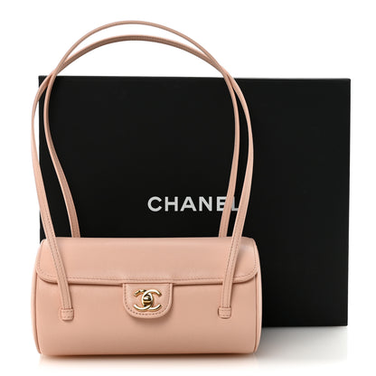 Chanel Shiny Caviar Preppy Coco Small Bowling Bag Light Pink 11 of 11