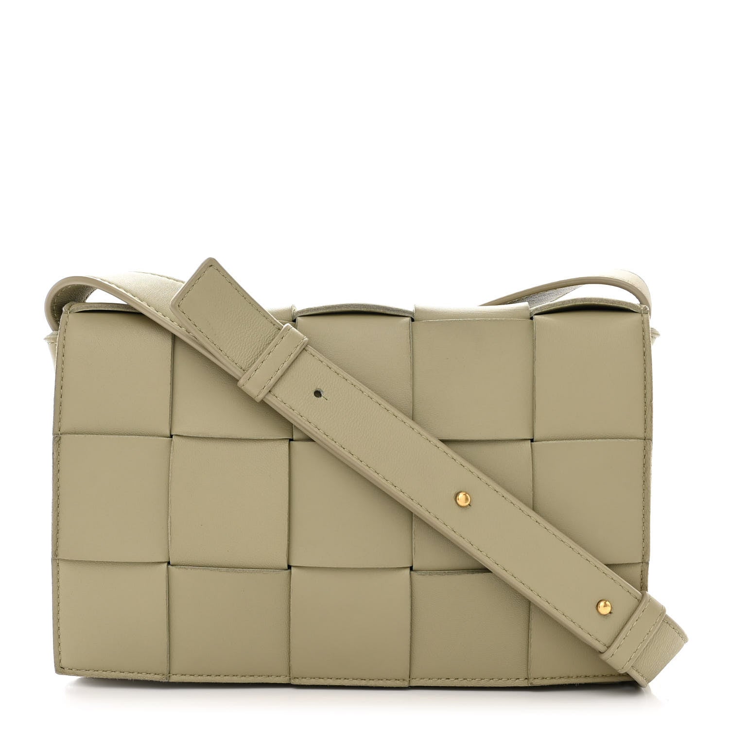 Bottega Veneta Lambskin Maxi Intrecciato Cassette Crossbody Bag Travertine 1 of 10