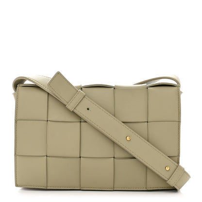 Bottega Veneta Lambskin Maxi Intrecciato Cassette Crossbody Bag Travertine 1 of 10